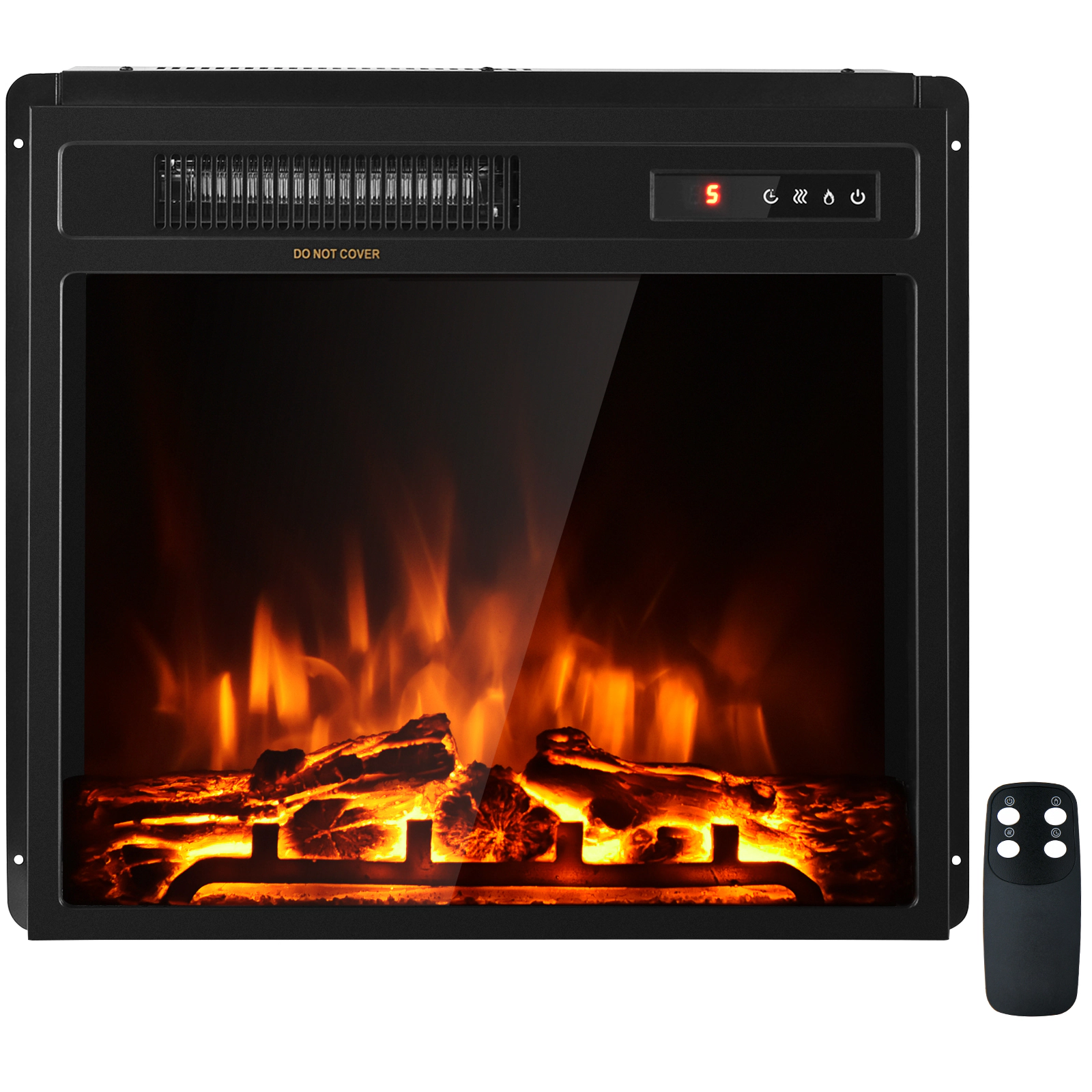 SlickBlue 18-Inch Electric Fireplace Heater with Remote Control