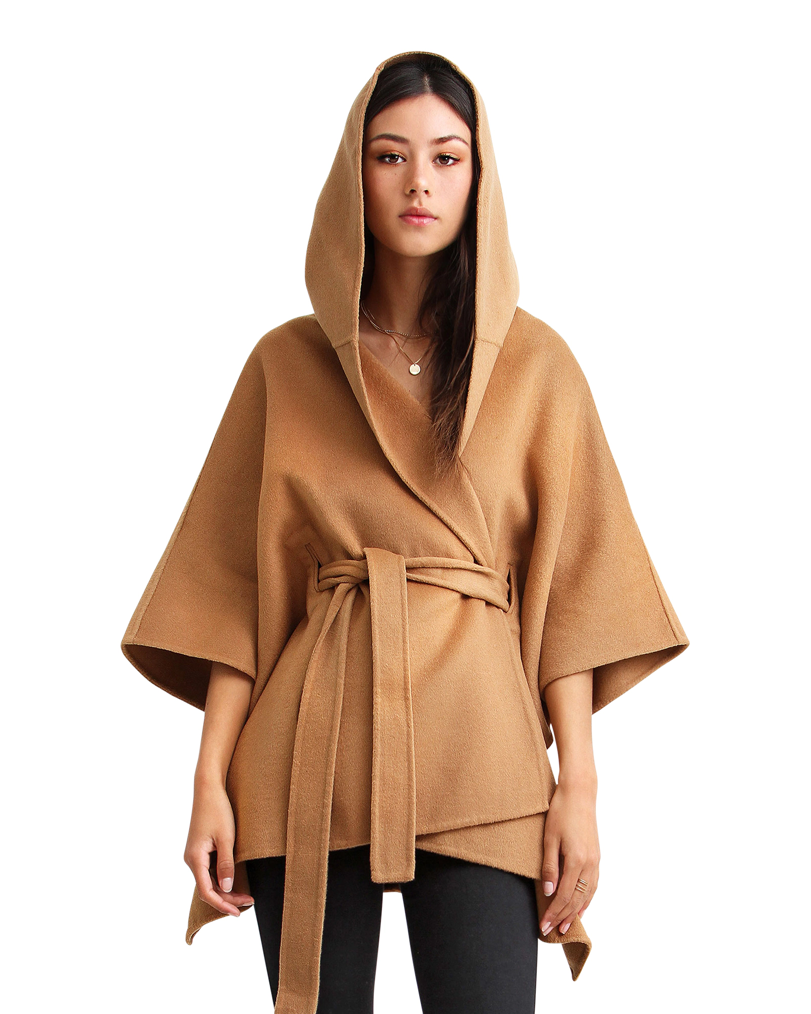 Belle & Bloom Womens Jackson Landing Wool Blend Cape Coat
