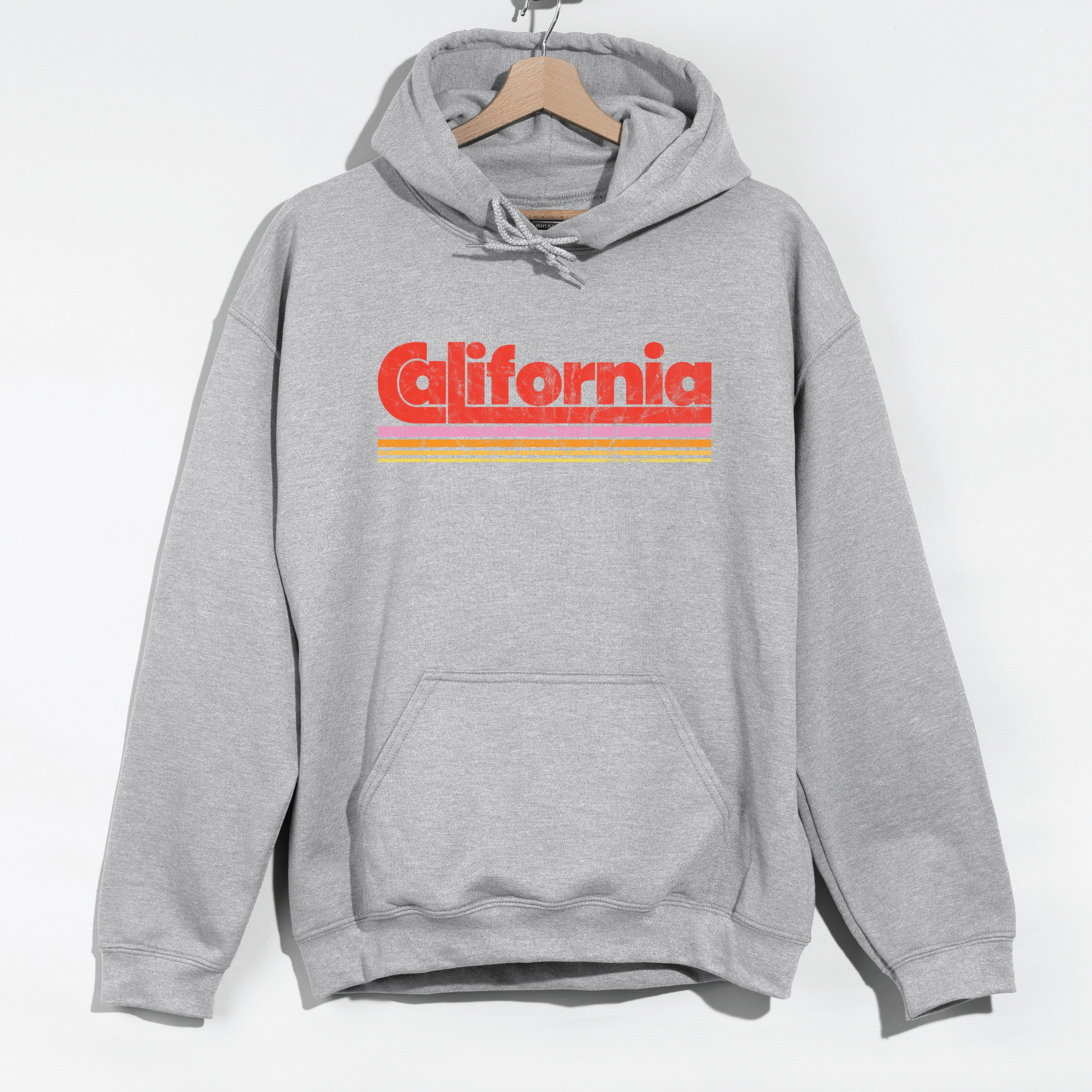 Simply Sage Market - Men's Graphic Hoodie California Retro Stripes