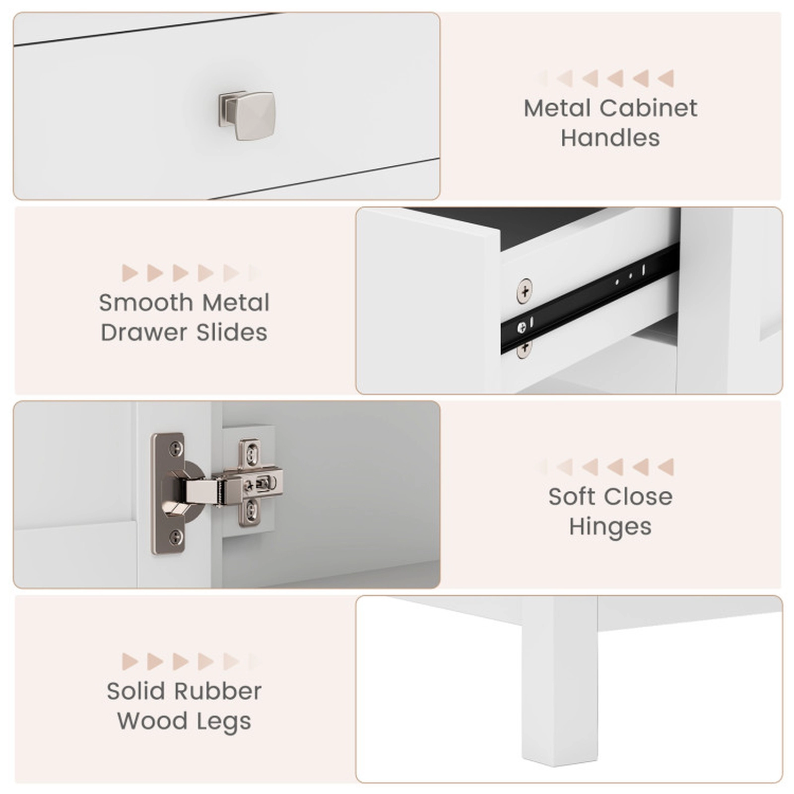 SUGIFT Freestanding Bathroom Vanity Floor Storage Cabinet with Ceramic Sink 36-in Wide 200-lb Capacity White