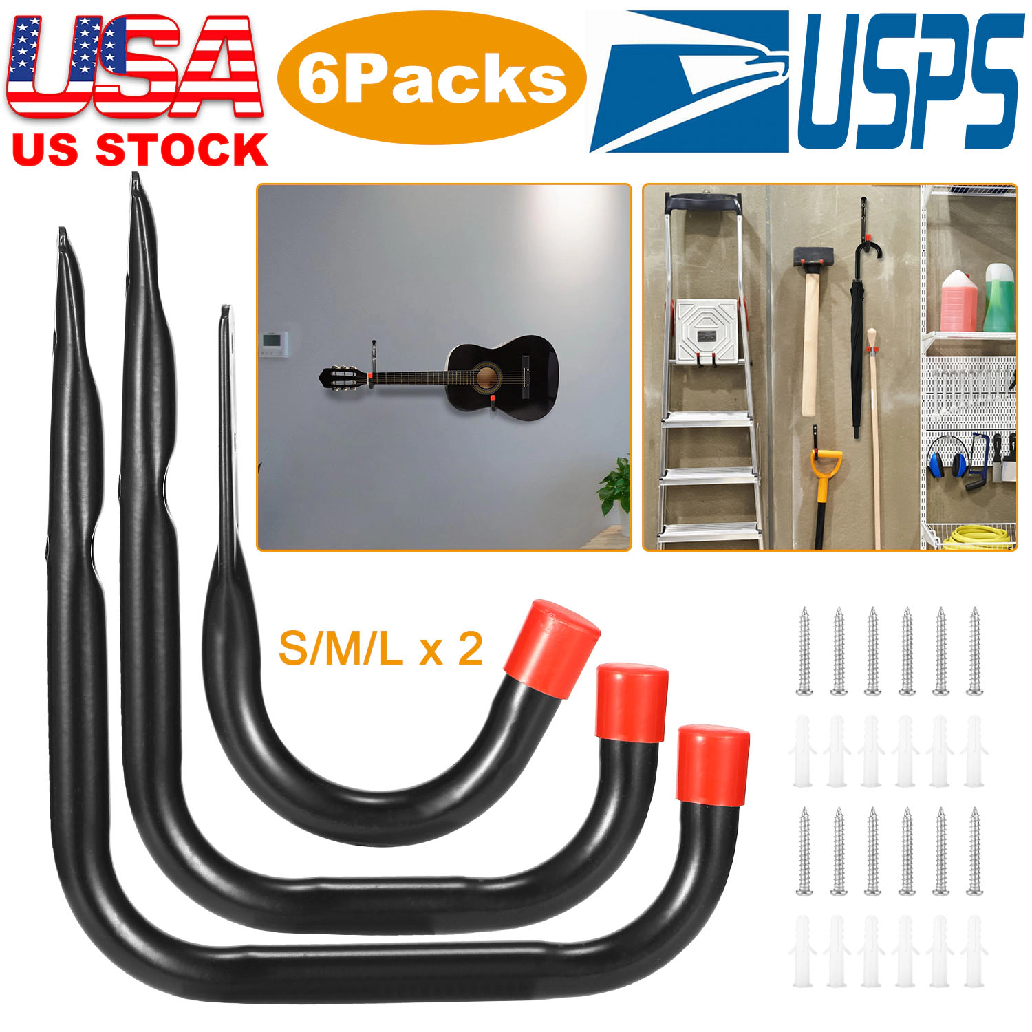 IMounTEK Unisex Heavy Duty Wall Storage Hooks 6-Pack