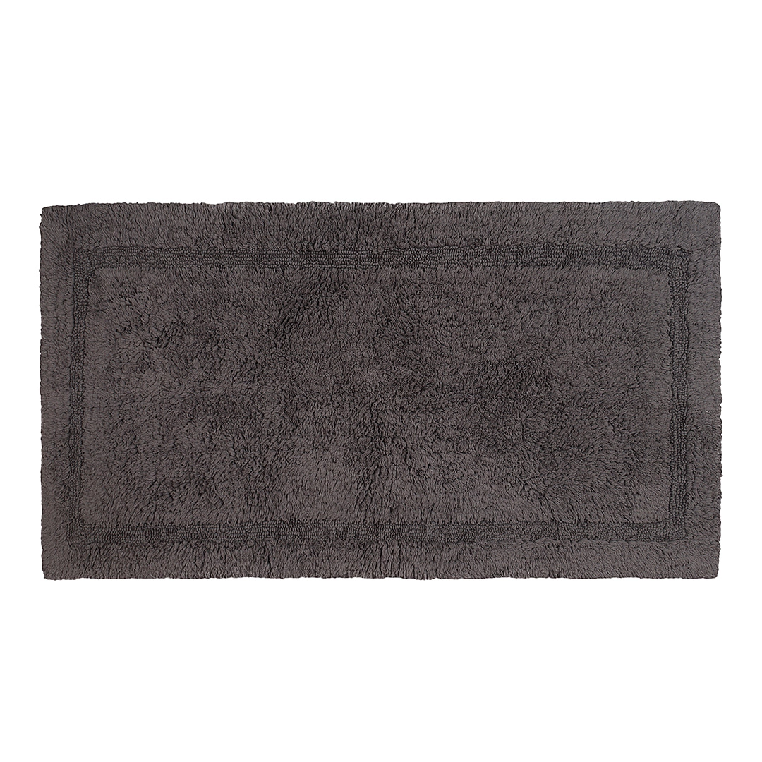Delara GOTS Certified Organic Cotton Reversible 3000 GSM Ultra Thick Super Absorbent Soft Quick Dry Bath Mat