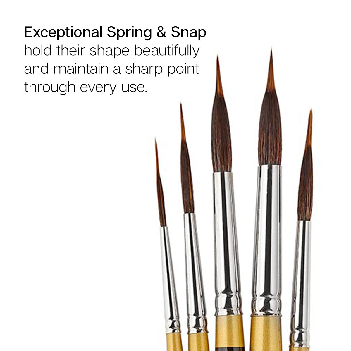 KINGART Original Gold 9035 Round Needle Point Brush
