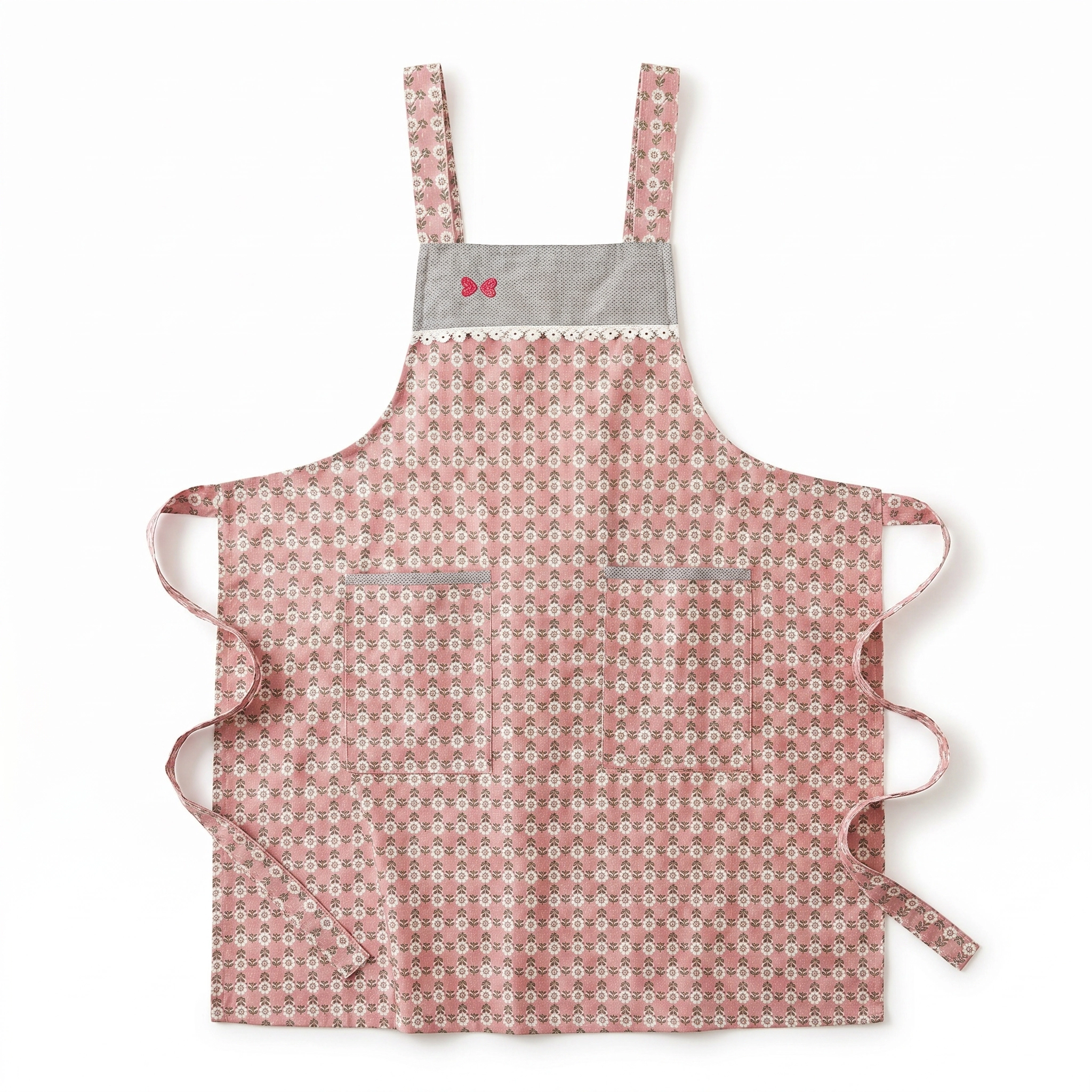 Alilang Unisex Adjustable Printed Full Apron with Bib Front and Waist Ties