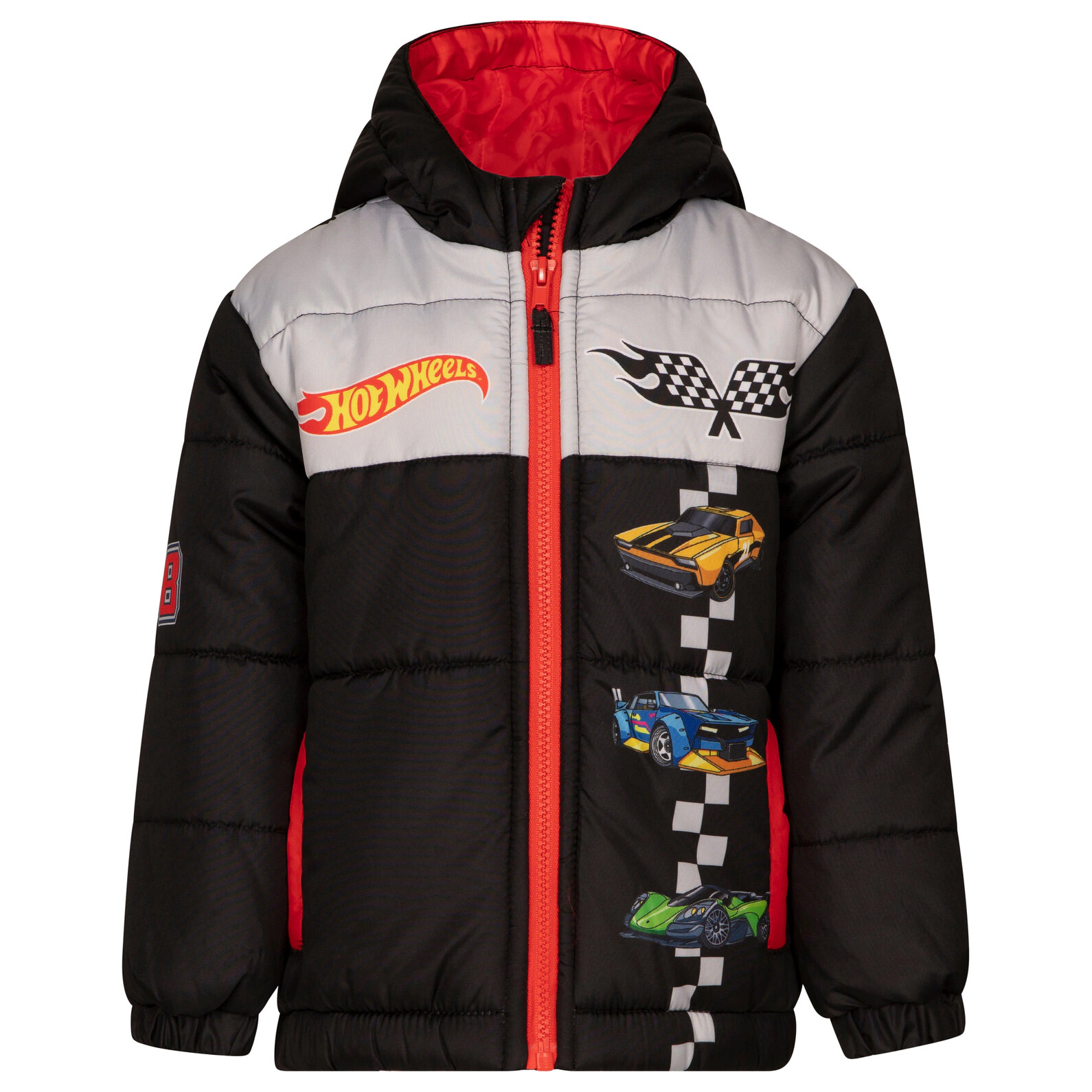 Hot Wheels Boys' Racing Hooded Puffer Jacket