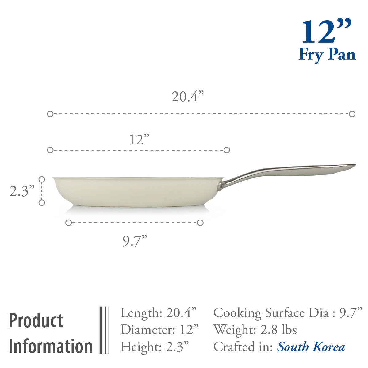 TECHEF - ValenCera - 12 Inch Frying Pan with Cover