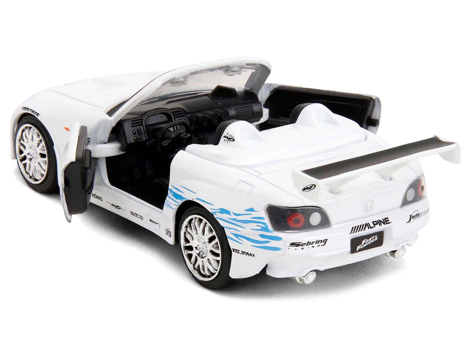 Jada 2001 Honda S2000 Convertible White with Graphics "Fast & Furious Remix - 25th Anniversary" Series 1/32