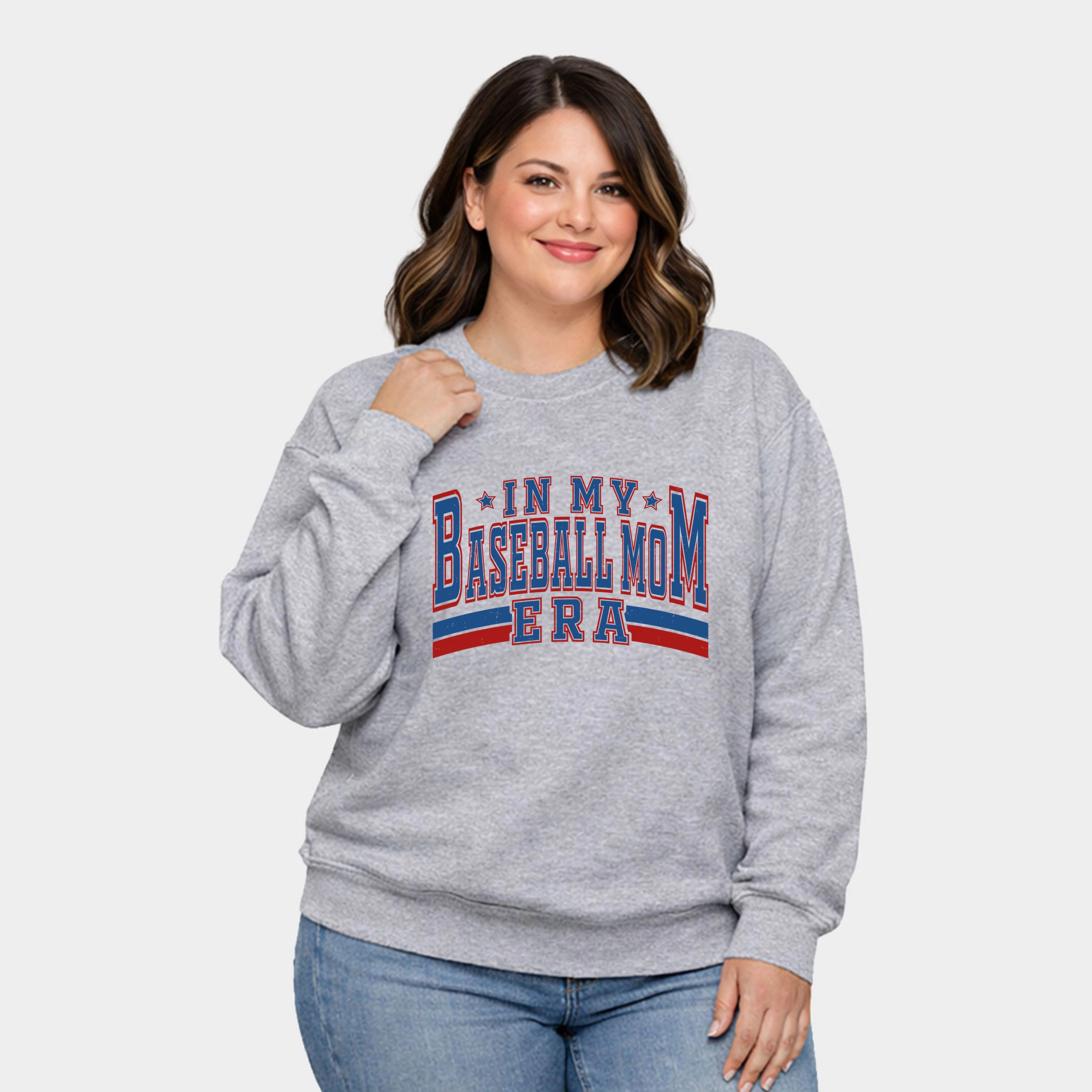 Simply Sage Market - My Baseball Mom Era  Women's Plus Sized Graphic Sweatshirt