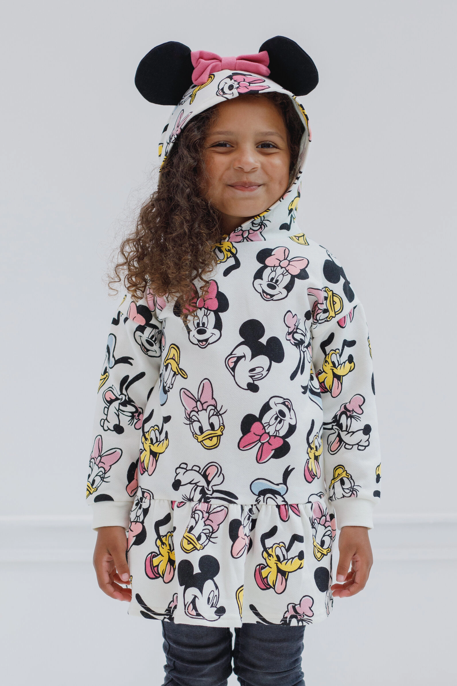 Disney Mickey Mouse & Friends Girls' Cosplay Fleece Hooded Dress