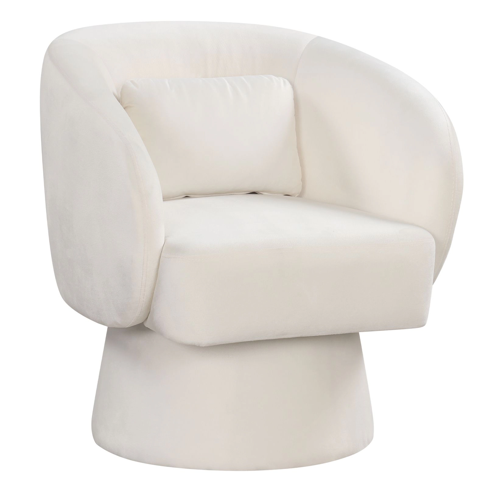 SlickBlue Unisex 360° Swivel Accent Chair with Lumbar Pillow