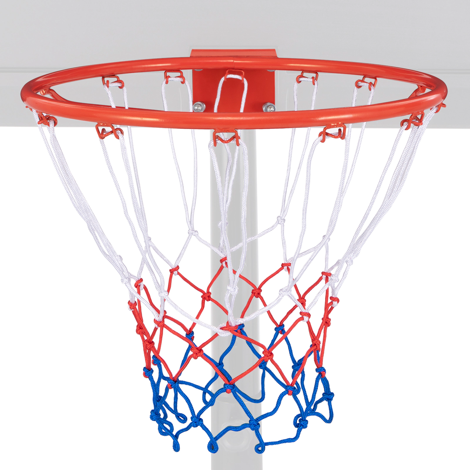 SUGIFT 18-in Powder-Coated Basketball Rim Replacement with All-Weather Net and Mounting Hardware