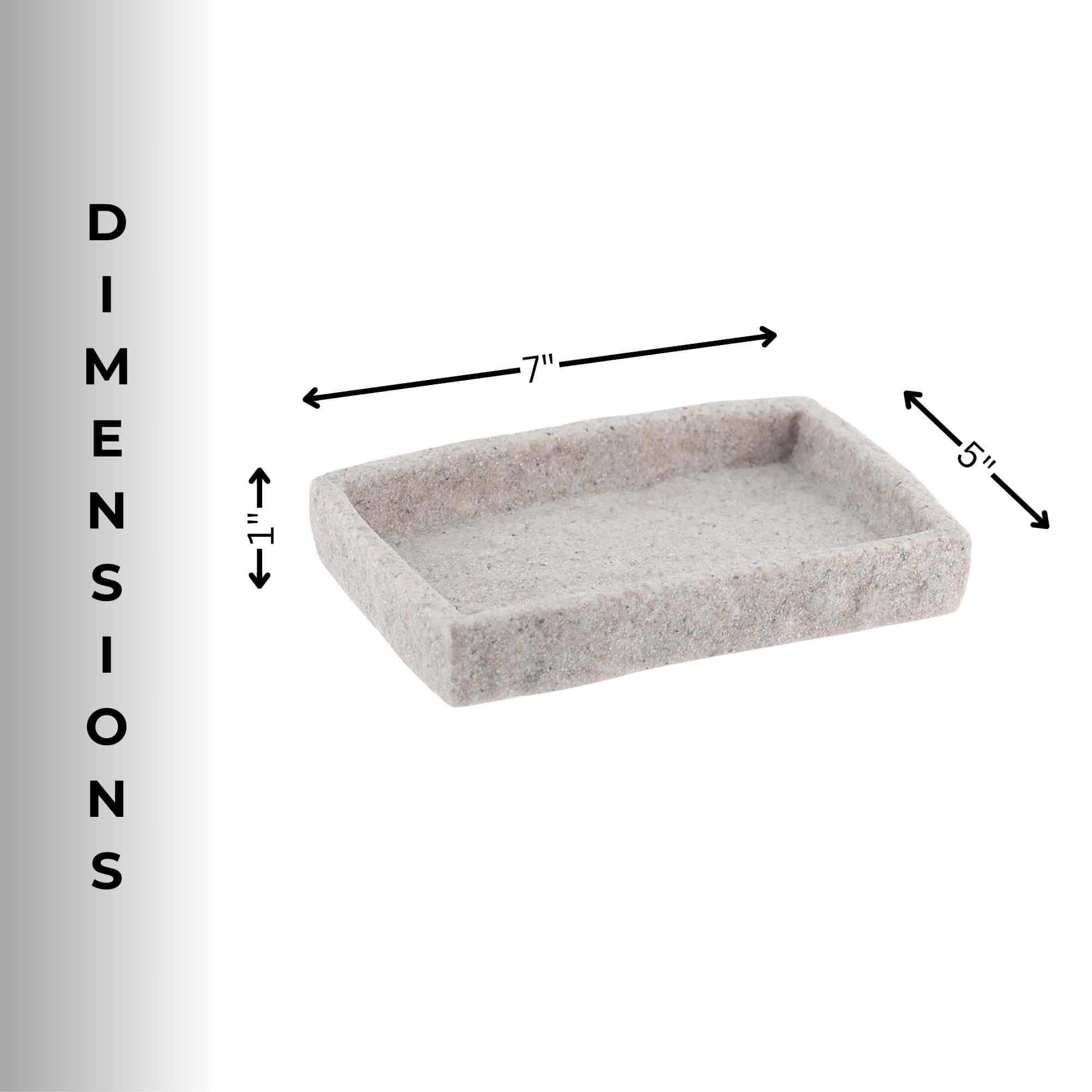 Evideco French Home Goods Sandstone Polyresin Soap Dish - 7 x 5