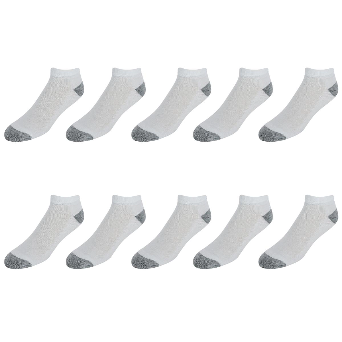 Sock Trends Men's Half Cushion Cotton Low Cut Socks (10 Pair Pack)