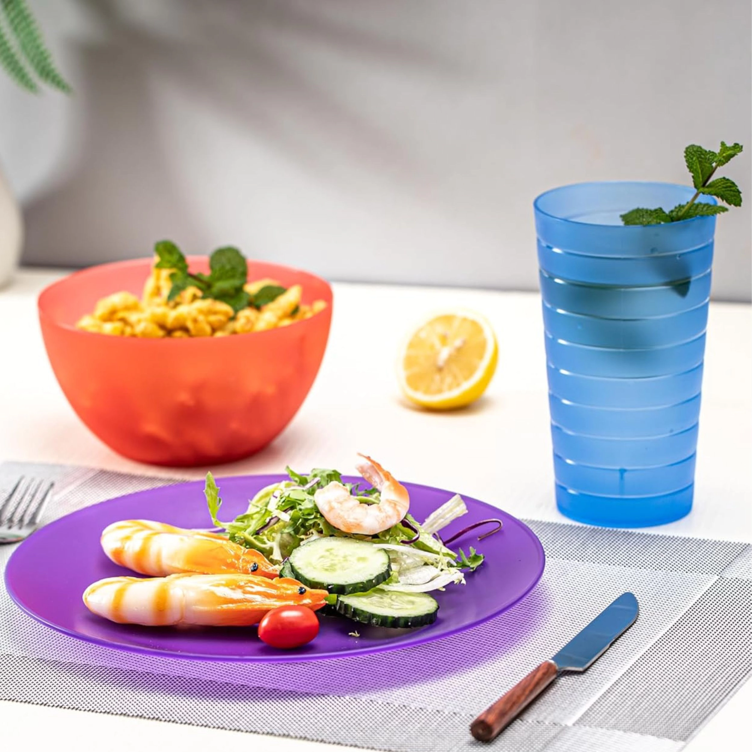 Stock Preferred Pack of 12 Unbreakable Plastic Drinking Tumblers and Party Cups 22 Oz