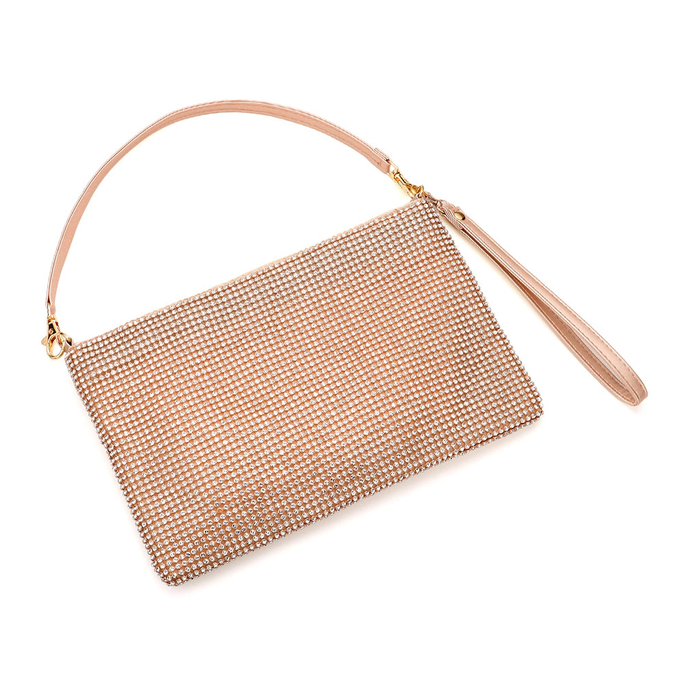 FASHNZFAB Bling Flat Clutch / Crossbody Bag