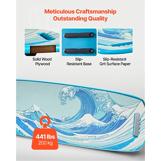 HONGGE Balance Board, Wobble Board Trainer for Adults, Premium Wooden Balance Training Equipment