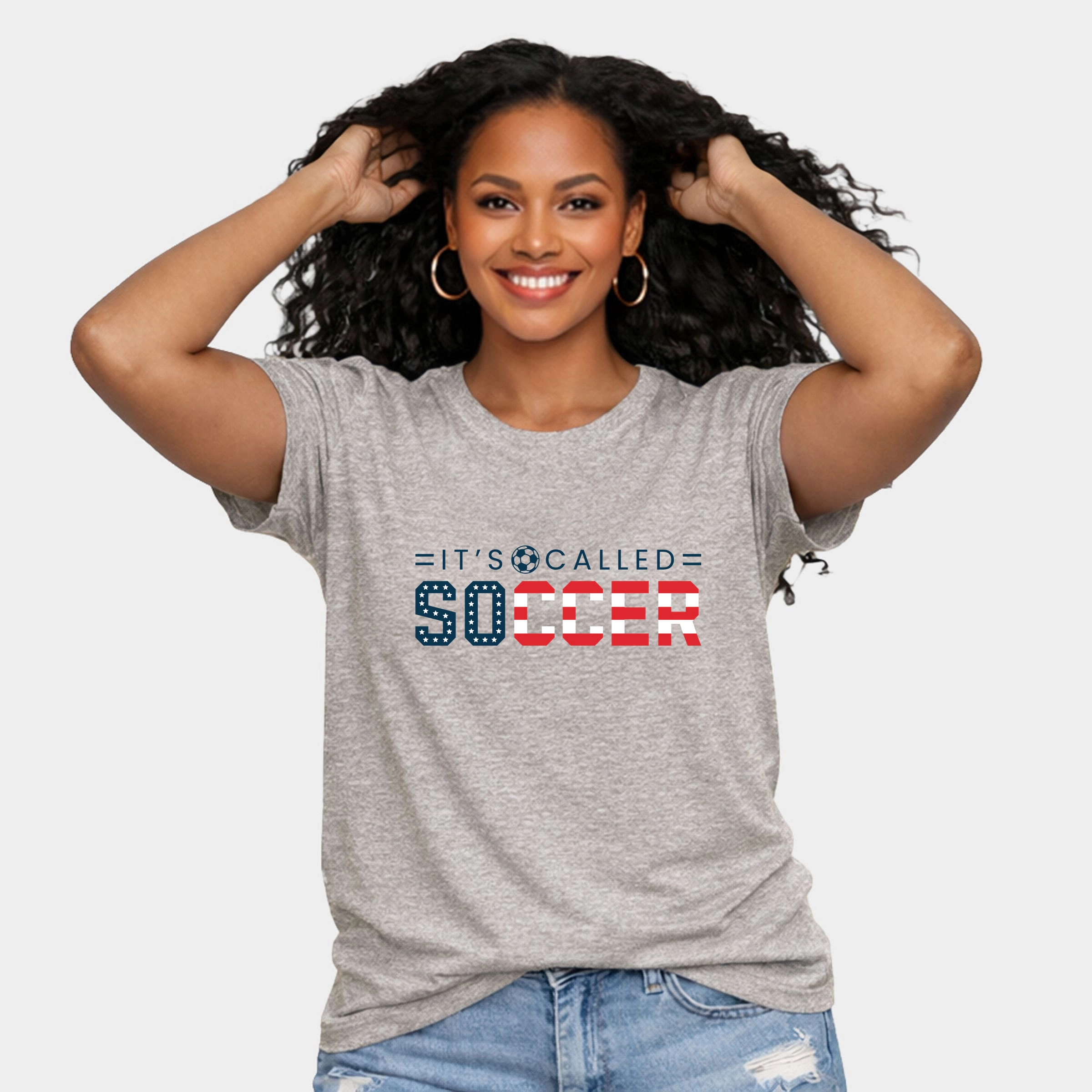 Simply Sage Market - Women's Short Sleeve Graphic T-Shirt It's Called Soccer USA