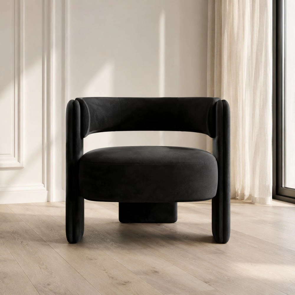 GOODSILO Modern Upholstered Accent Chair Solid Frame