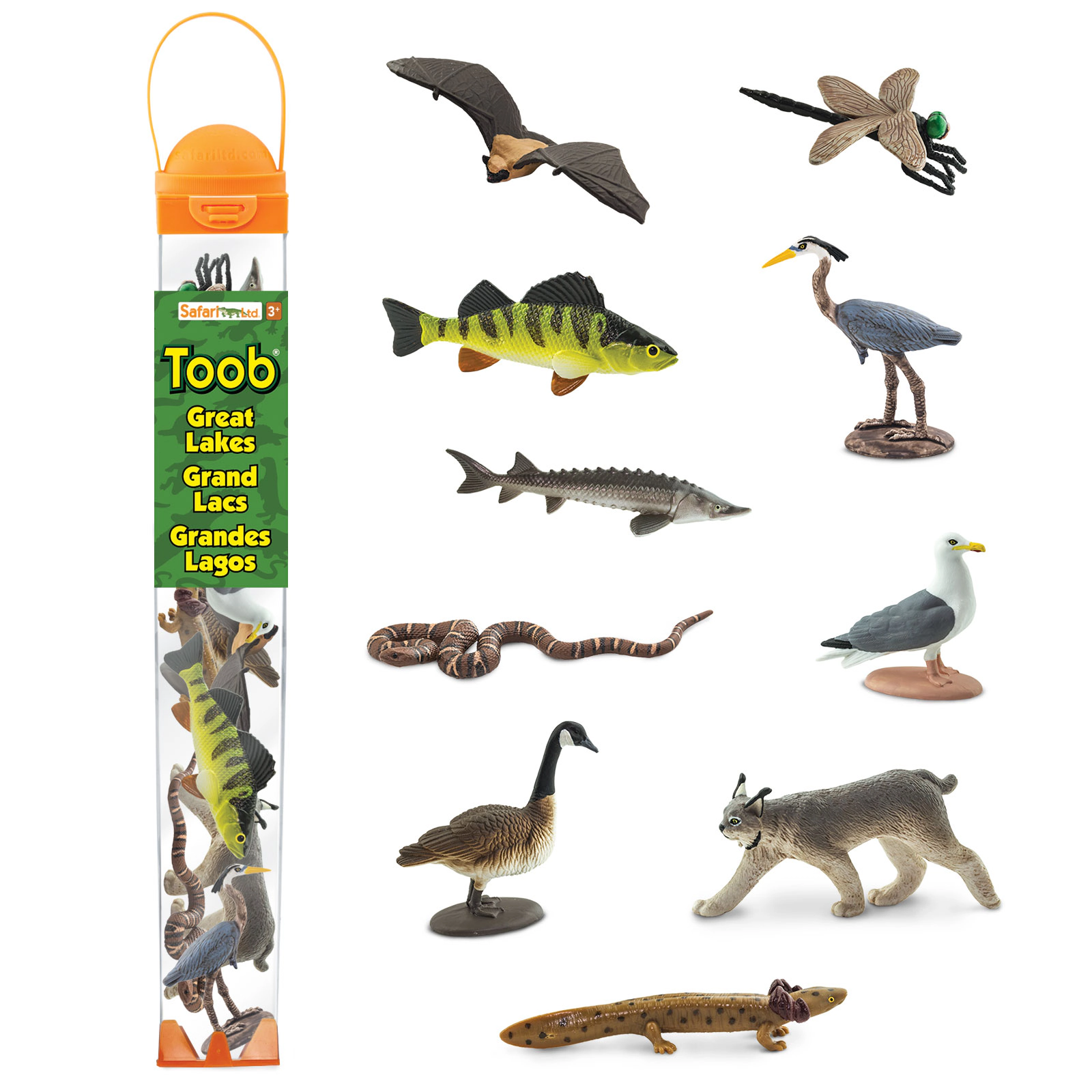 Safari Ltd. - Great Lakes Animals TOOB - contains 10 Mini Figurines