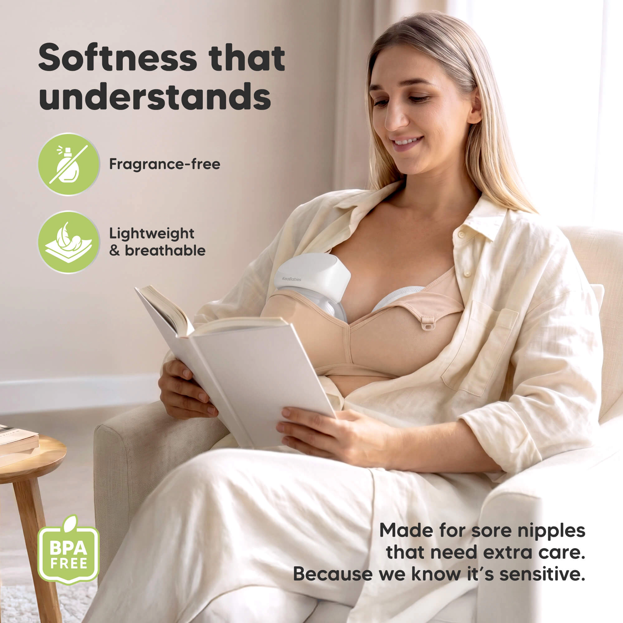 KeaBabies Comfy Dry Disposable Nursing Pads