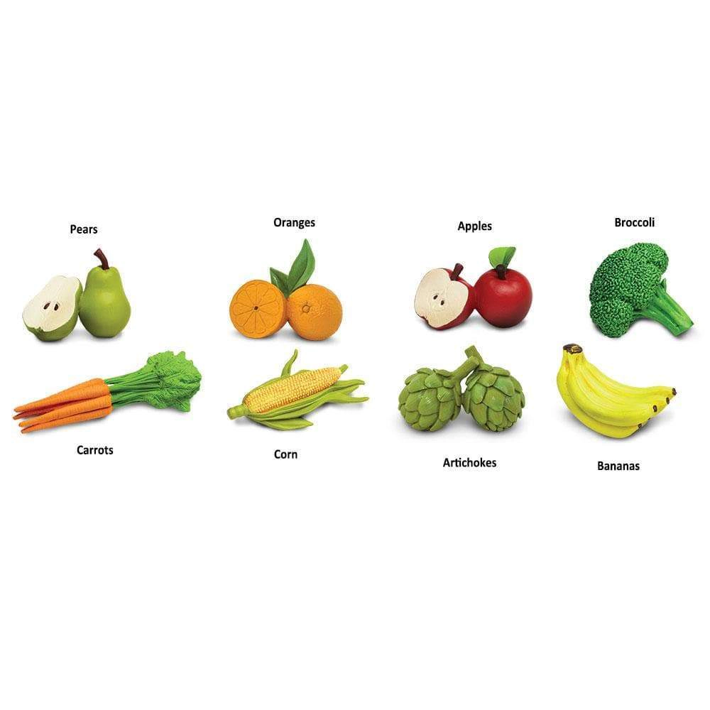 Safari Ltd. - Fruit & Vegetables TOOB - contains 8 Mini Figurines