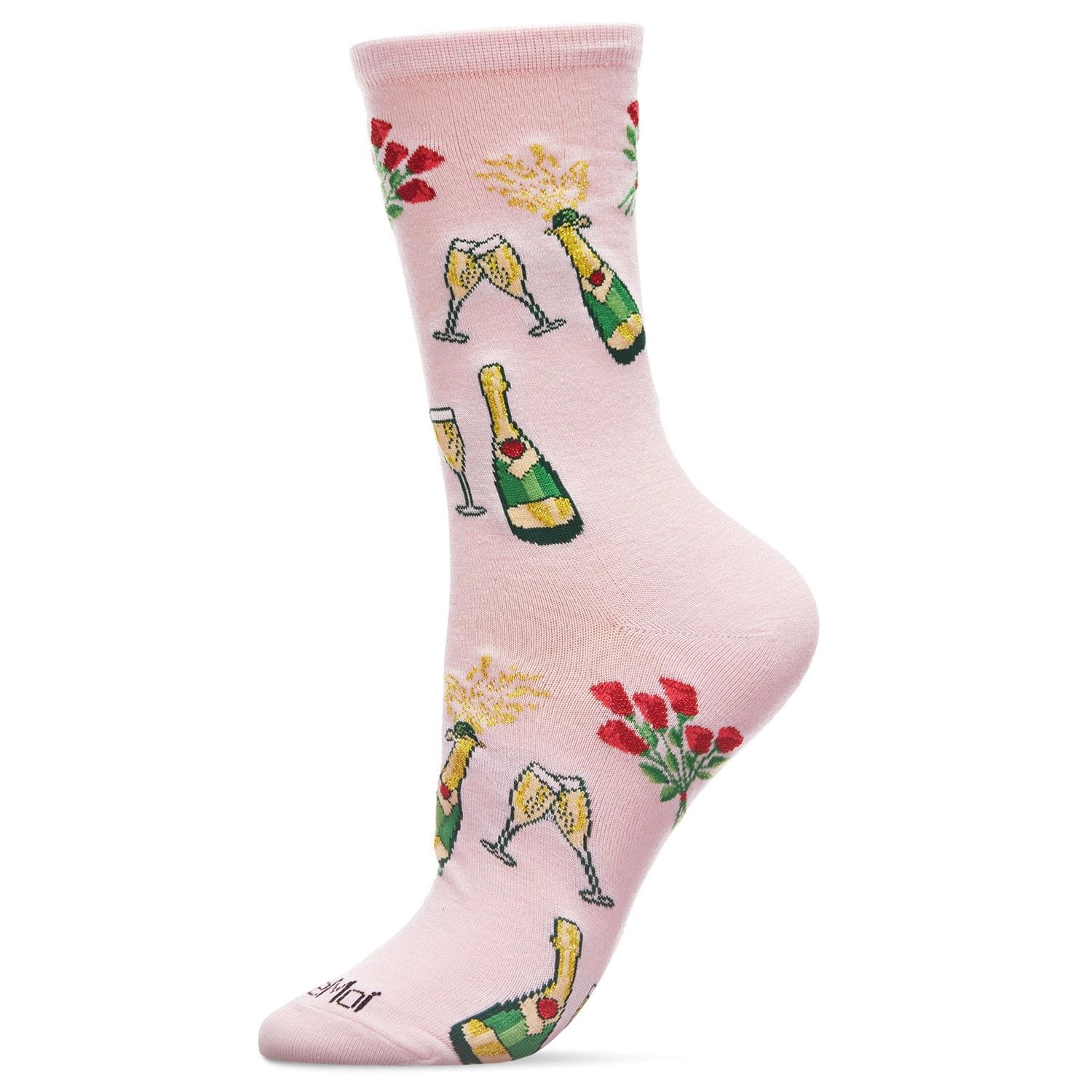 MeMoi Champagne Celebration Bamboo Blend Crew Socks