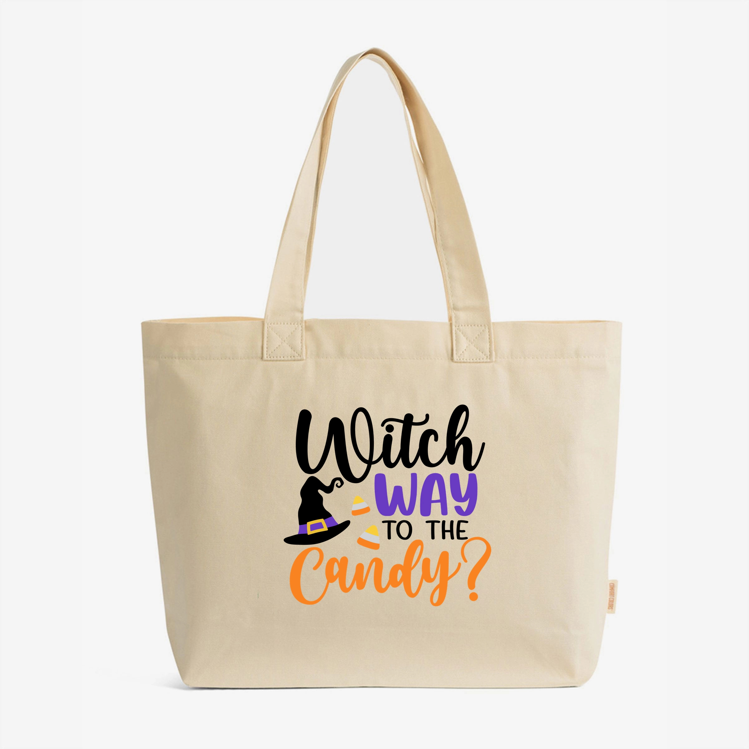 Simply Sage Market - Zippered Canvas Tote - Witch Way To The Candy