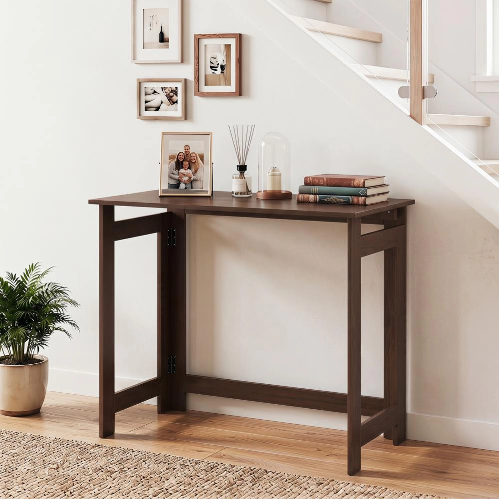 Hivvago Folding Console Table With Foldable Legs