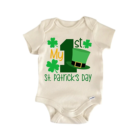 NOFO VIBES Unisex My 1st St. Patrick's Day Newborn Baby Bodysuit
