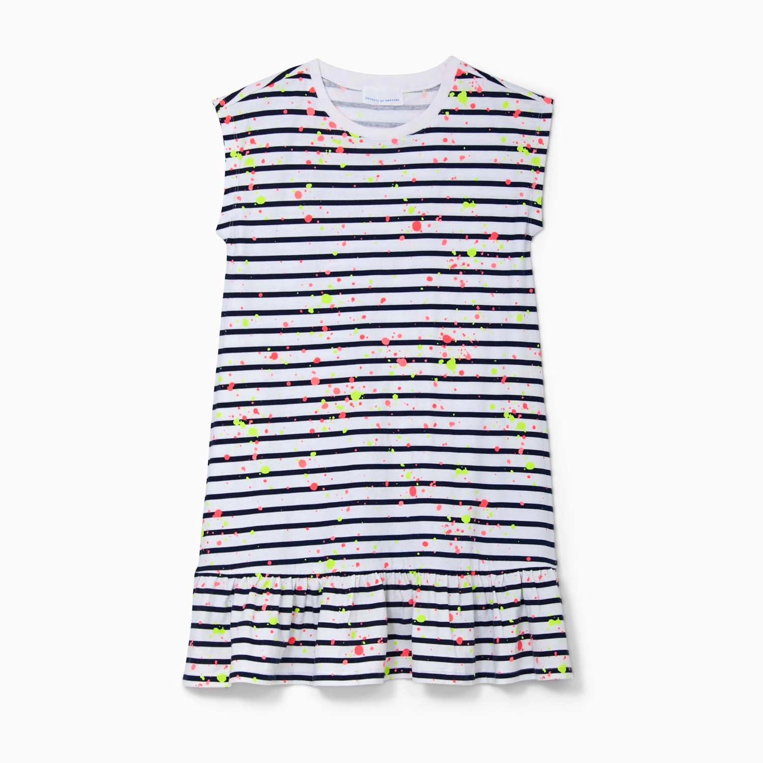 Rockets of Awesome Drop Ruffle Splatter Dress for Girls