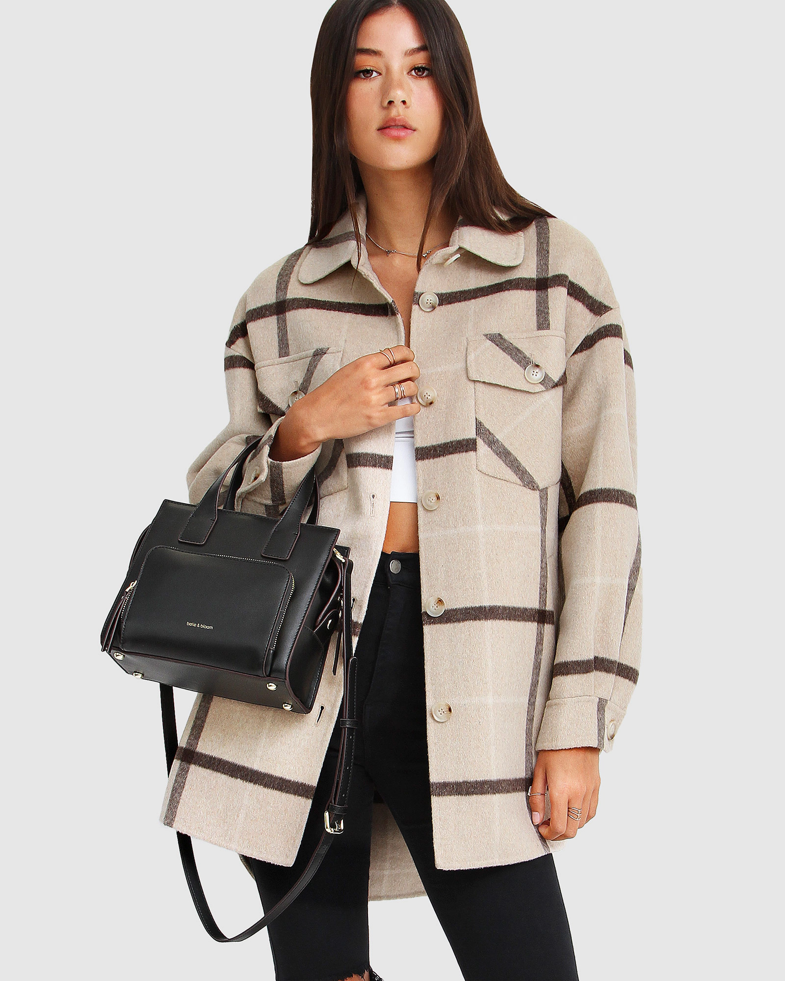 Belle & Bloom River's Edge Plaid Shacket