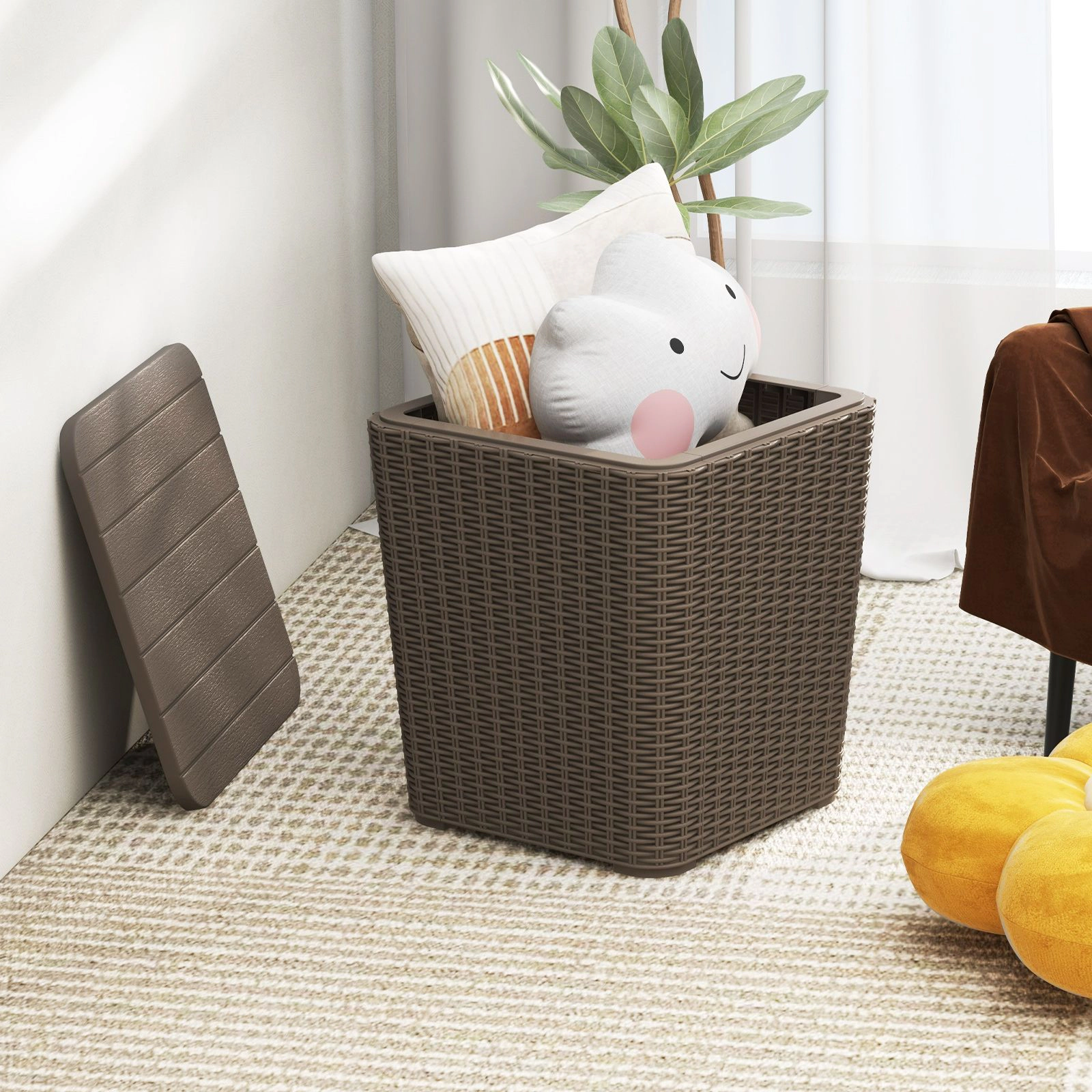 SlickBlue Outdoor Storage Side Table with Removable Lid