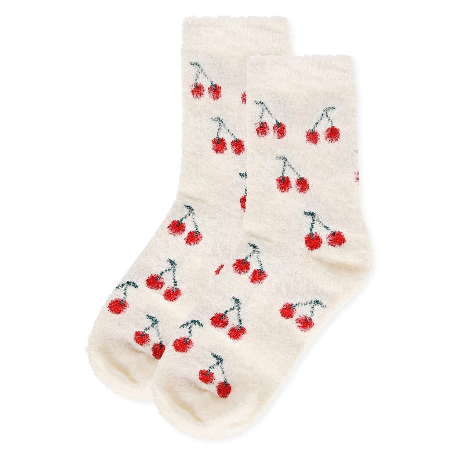 MeMoi Women's Cherries Cozy Crew Socks