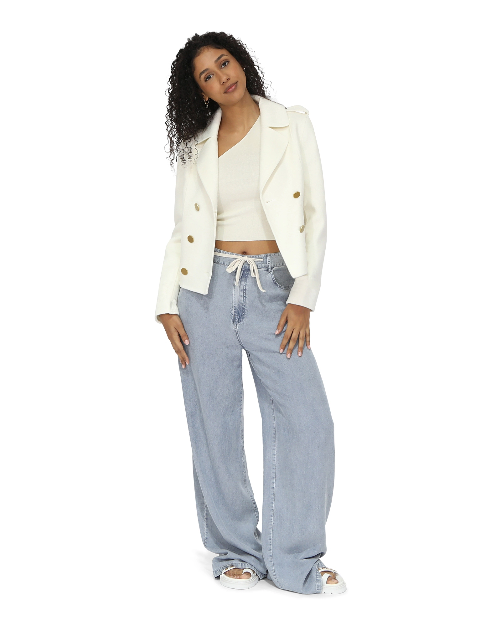 Belle & Bloom Womens Back Time Military Peacoat