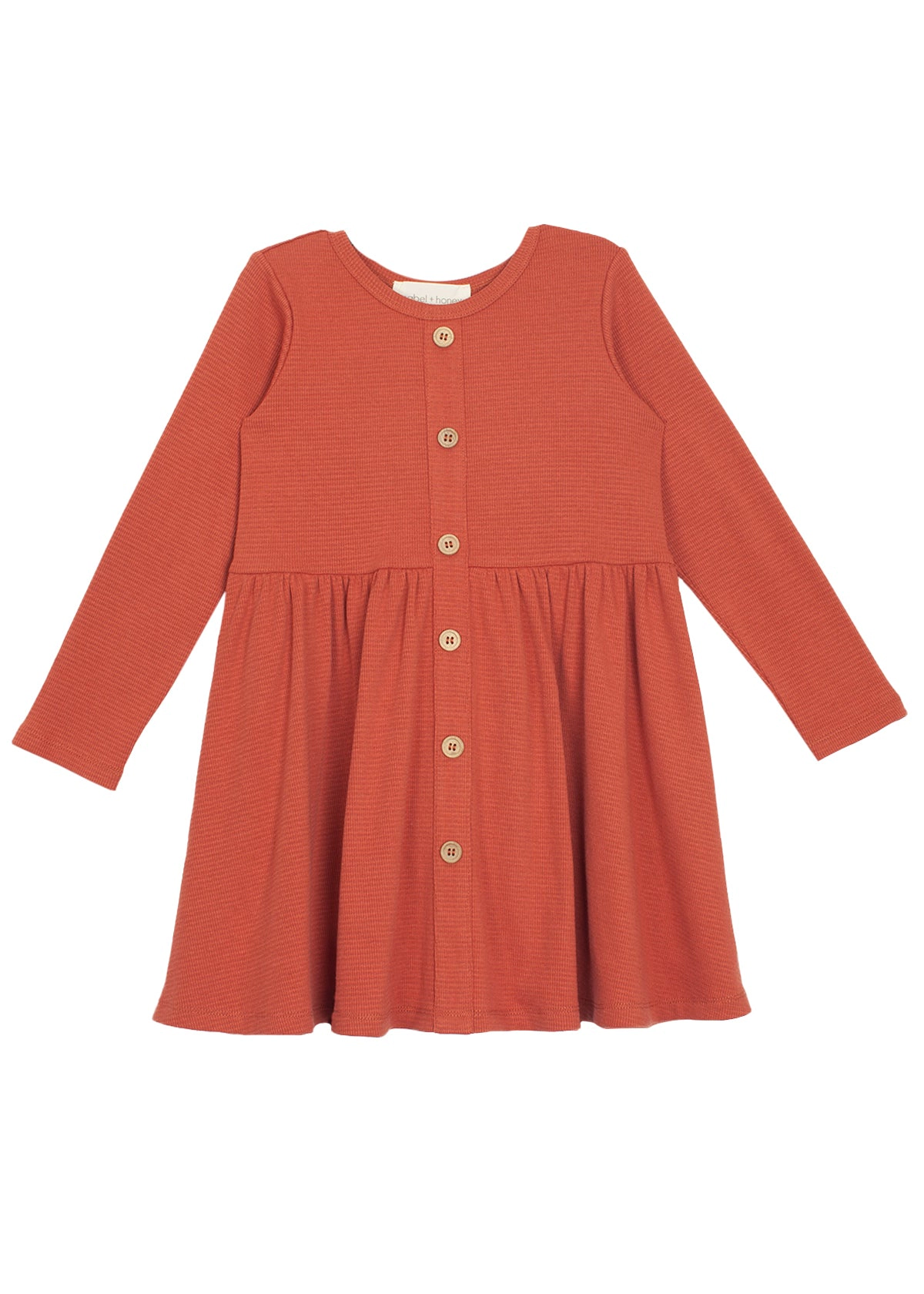 Mabel and Honey Aubrey Thermal Long Sleeve Knit Dress