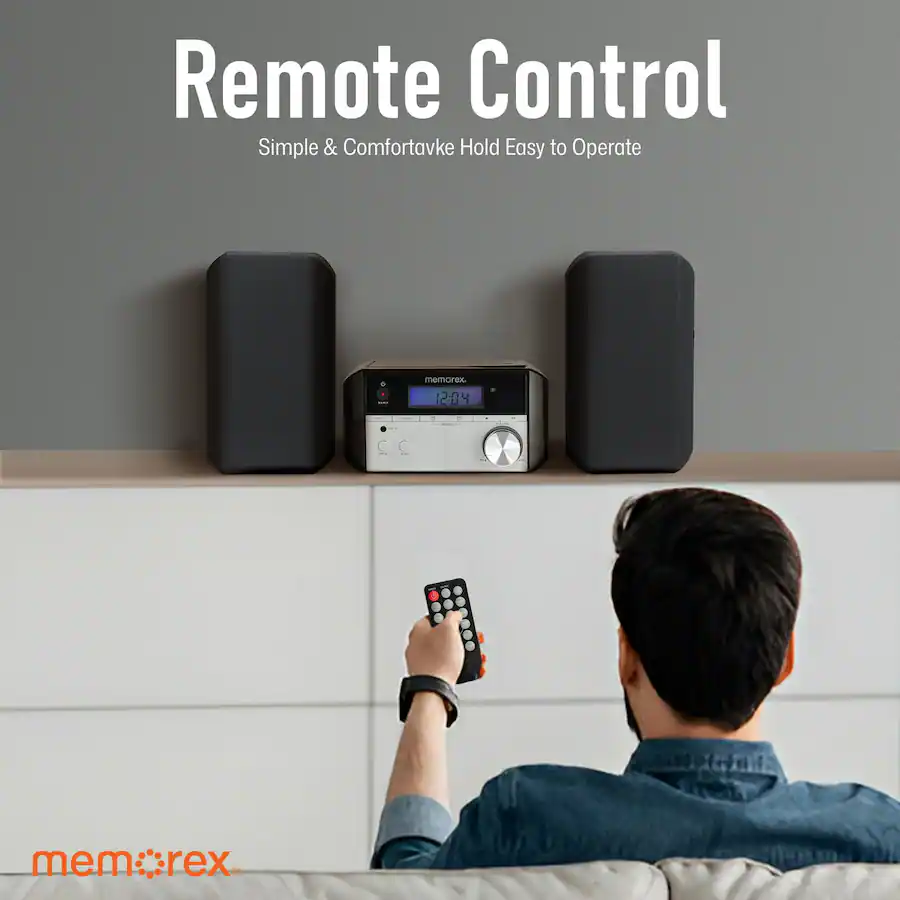 Memorex MCD200 Bluetooth CD Micro System - 10W Stereo, Dual Speakers, USB & FM
