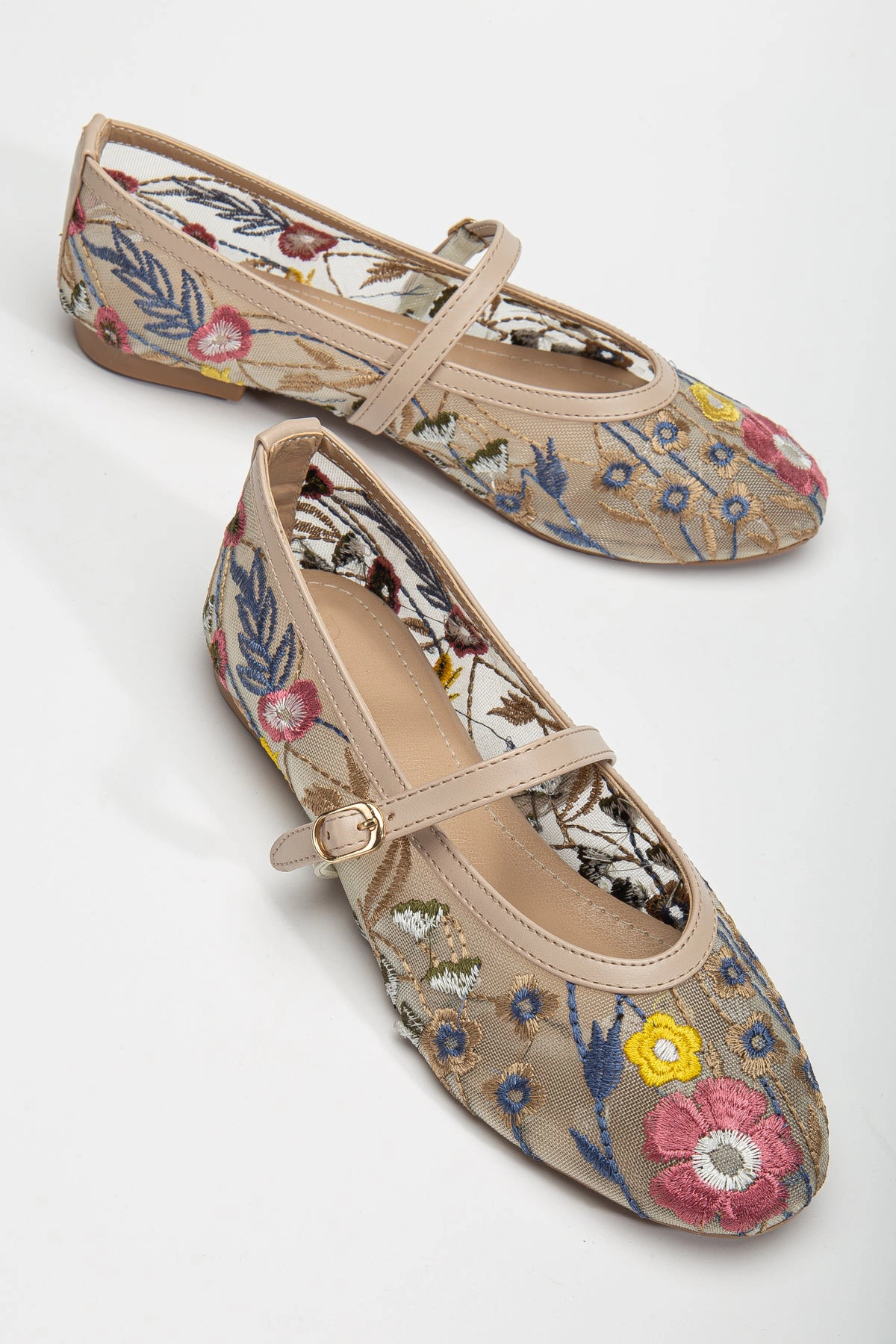 Prologue Shoes Womens Fauna Mesh Mary Jane Flats