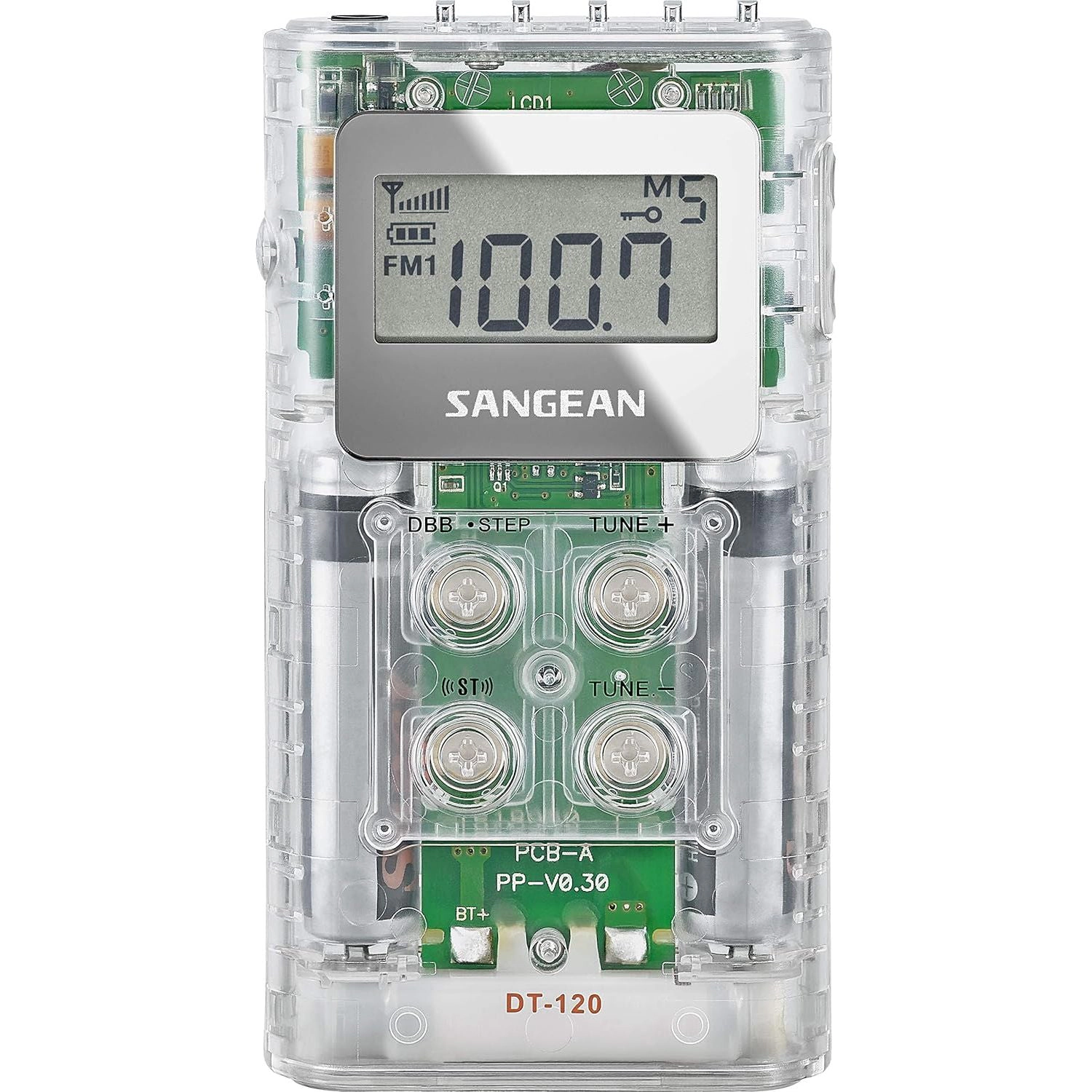 SANGEAN DT-120 Clear Pocket AM/FM Digital Radio with 15 Presets and Dynamic Bass Boost