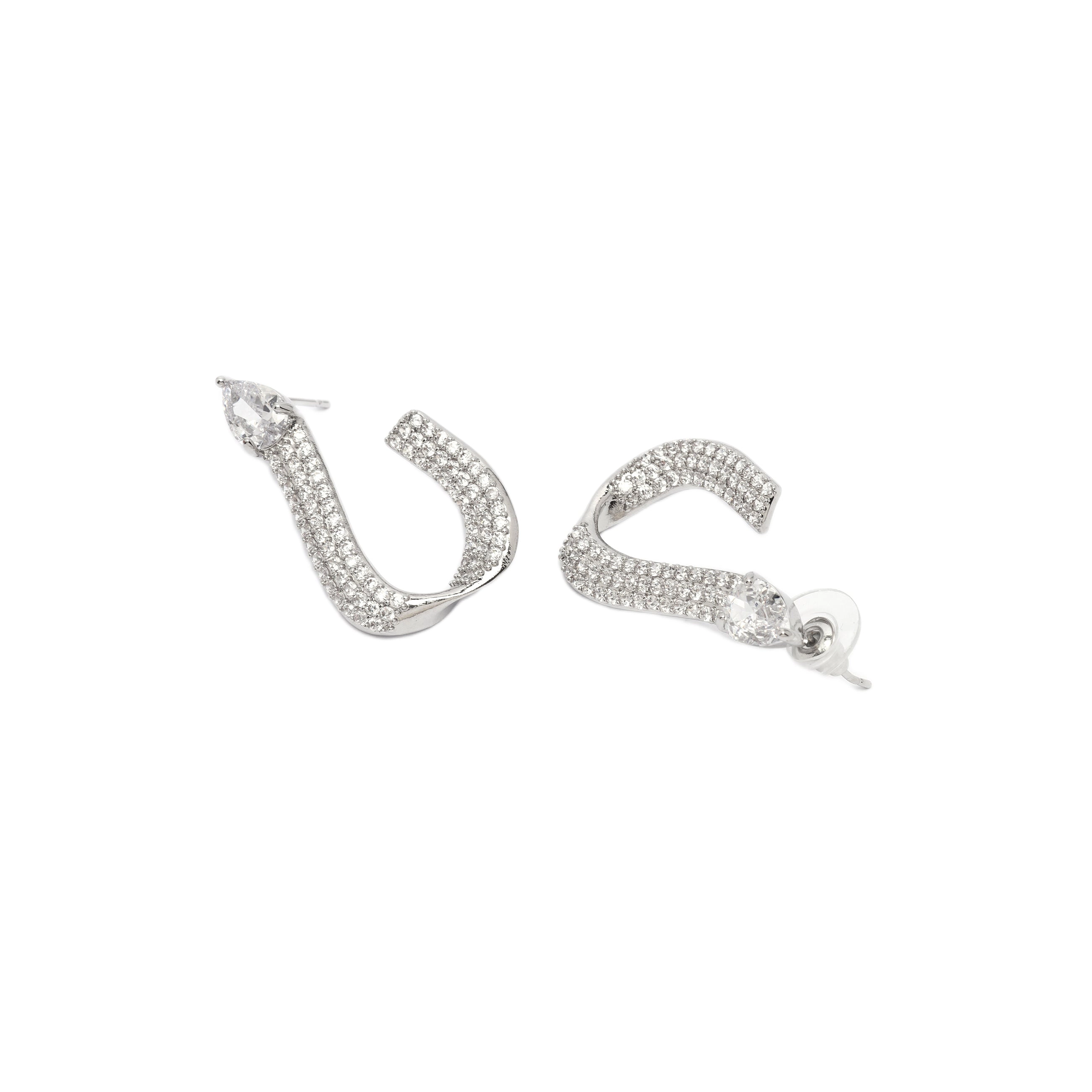 AGP PARIS Shimmering Charm Horseshoe Womens Necklace and Earrings Set