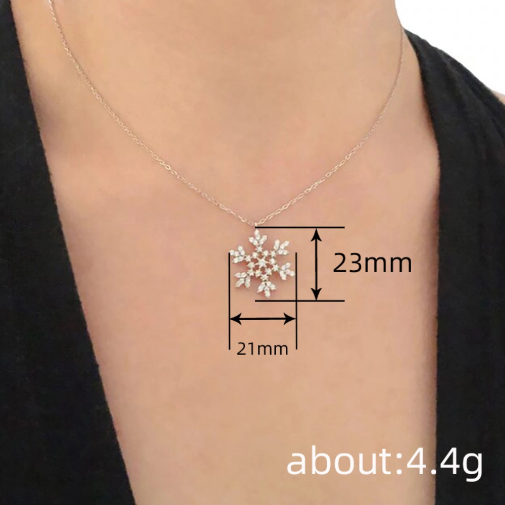 Wardrobe Whimsy Snowflake Cubic Zirconia Pendant Necklace