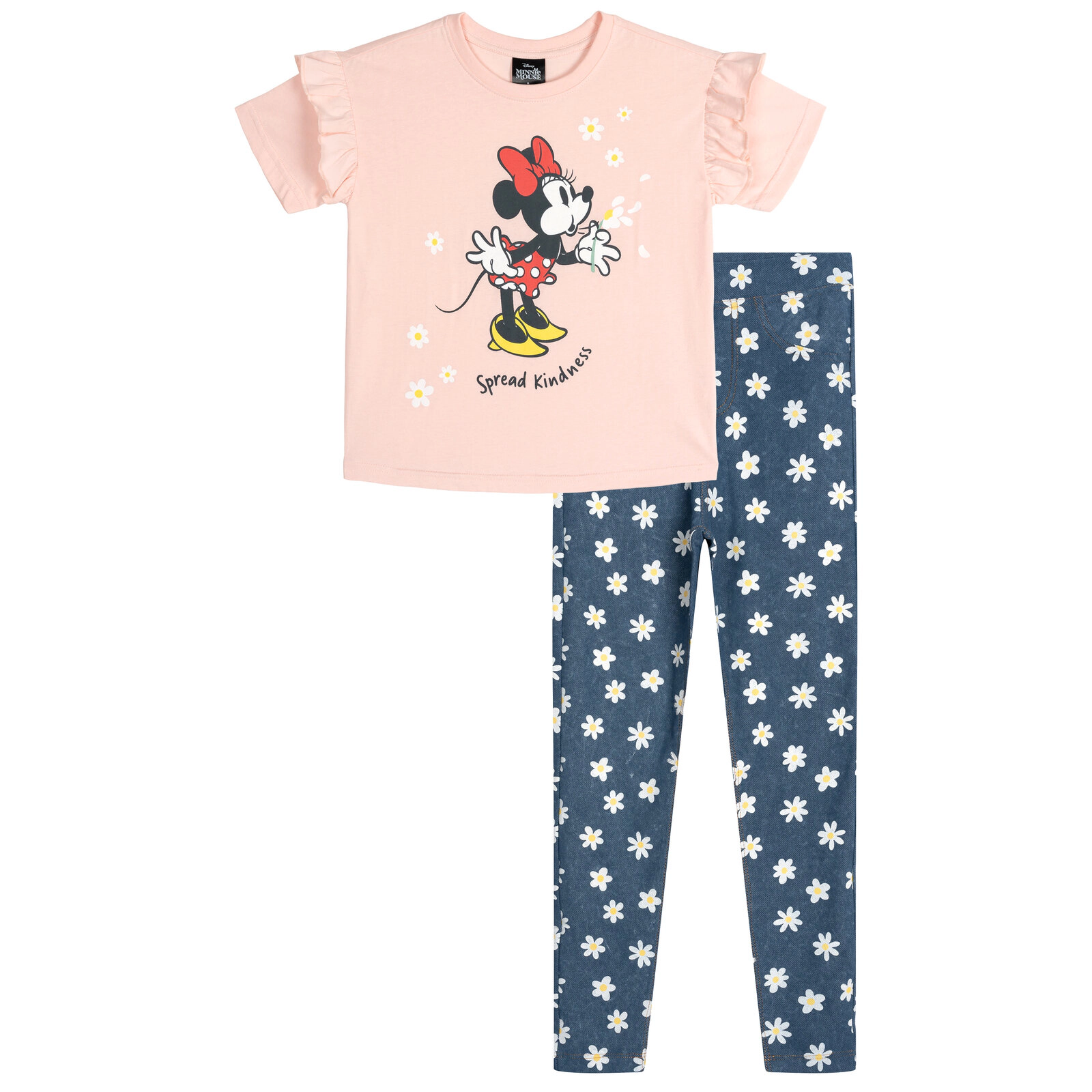 Disney Minnie Mouse Girls' Ruffle T-Shirt and Jeggings Set
