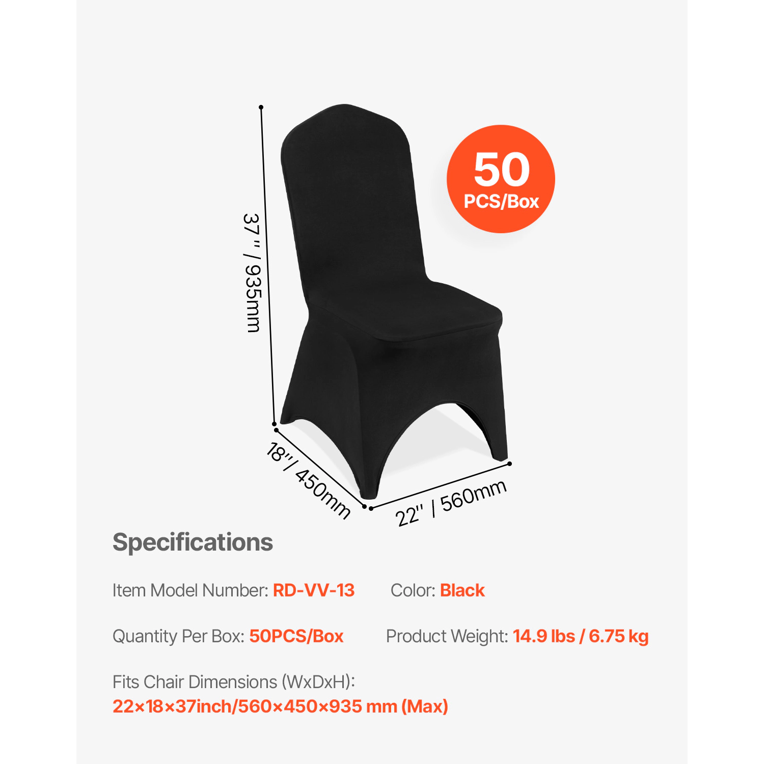 HONGGE Stretch Spandex Folding Chair Covers Universal Fitted Arched Front Cover Removable Washable Protective
