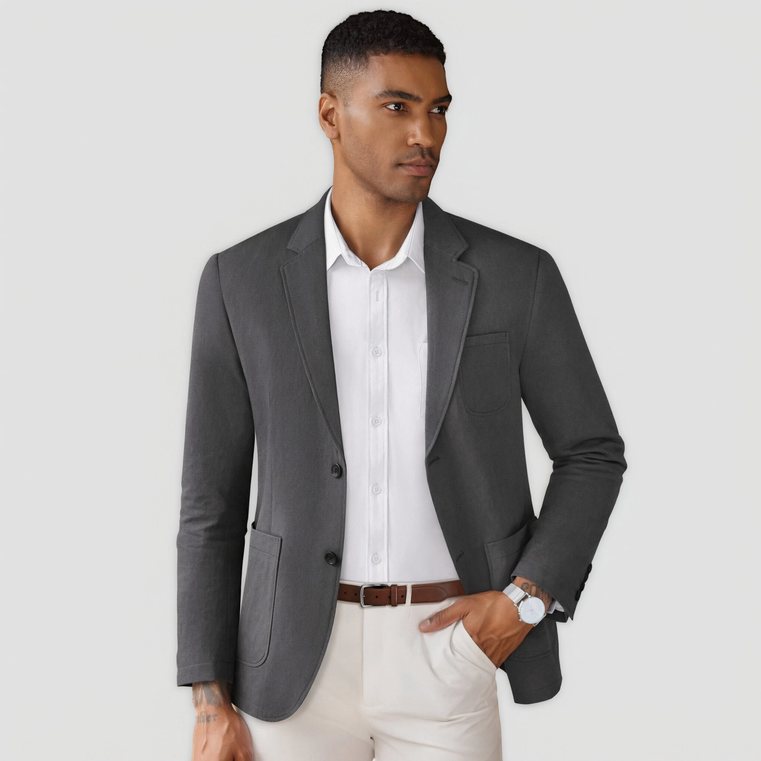 COOFANDY Men's Regular Fit Two Button Notch Lapel Casual Blazer Sport Coat Suit Jacket