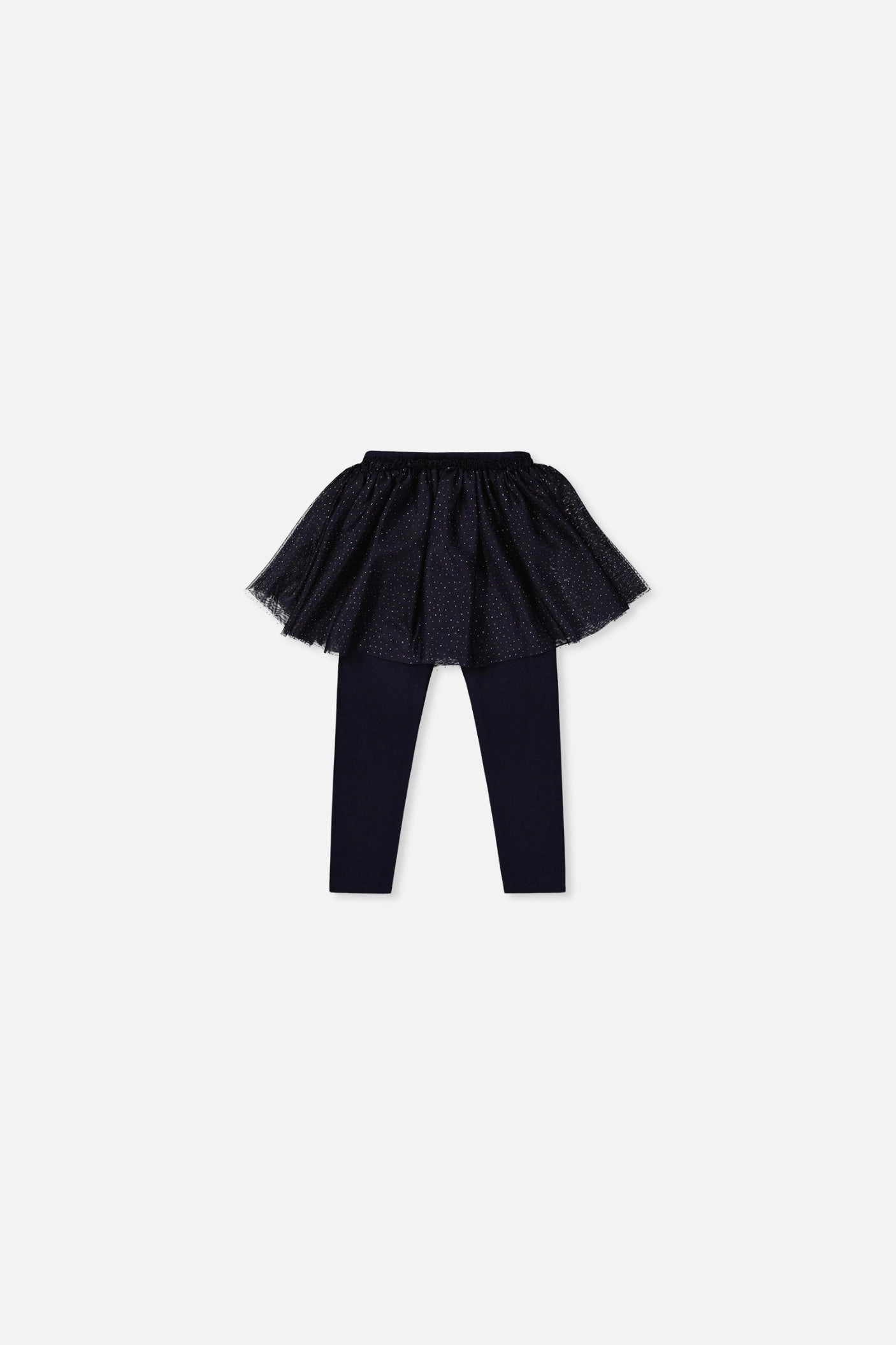 Deux par Girls Leggings with Integrated Tulle Skirt