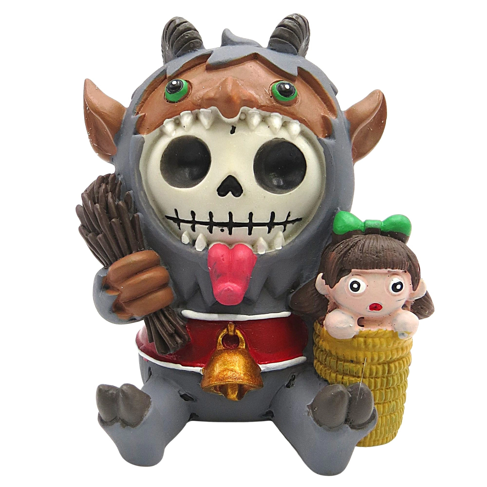 Pacific Giftware Furrybones Krampus Skeleton in Costume Figurine 4.25 inch