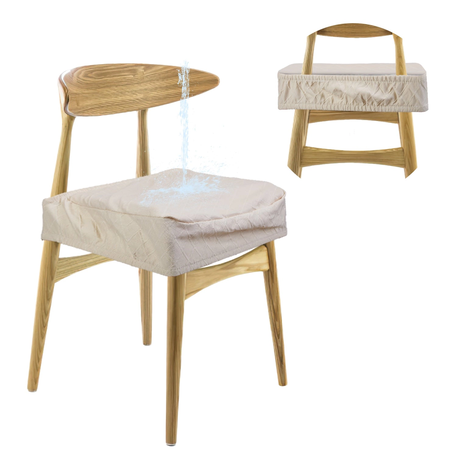 GBruno 4-Pc Waterproof Dining Chair Seat Slipcovers