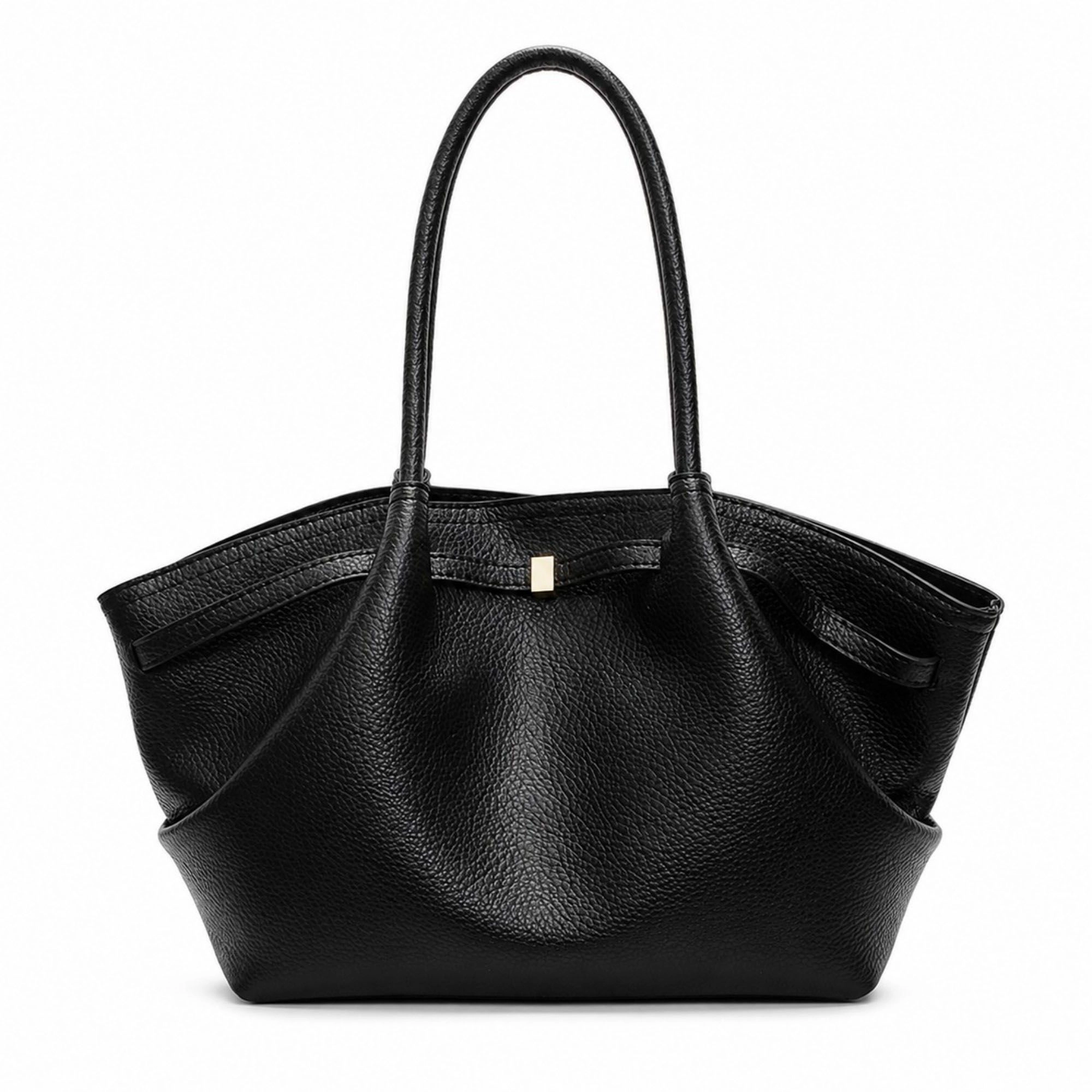 Alilang Women's Large Capacity Pleated Shoulder Tote Bag