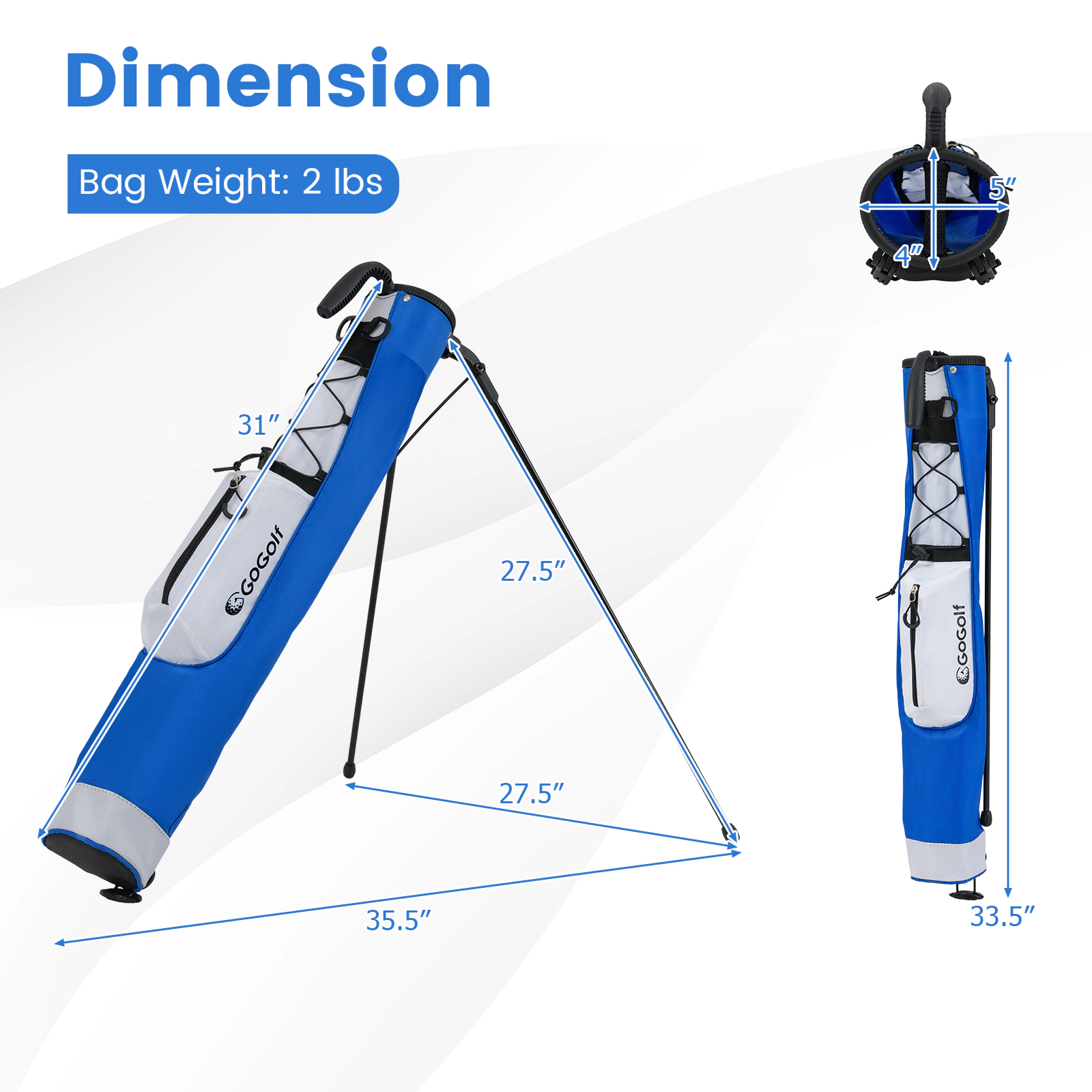 LJG Golf Stand Bag Lightweight Golf Bag for the Driving Range