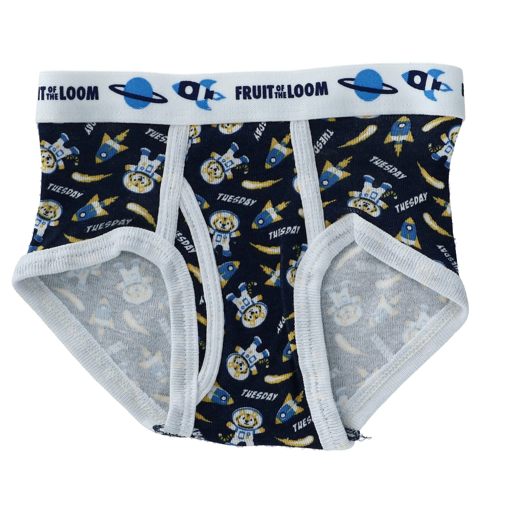 Fruit of the Loom Toddler Boys Days of the Week Brief Underwear (Pack of 7)