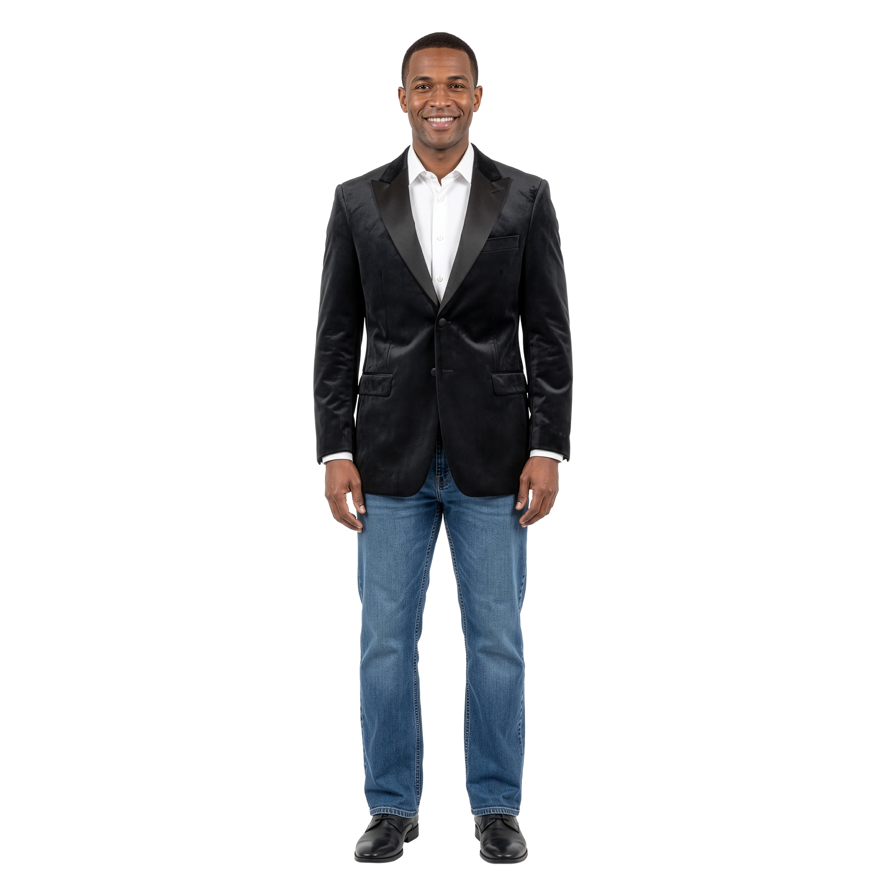 Tazzio Mens Modern Fit Velvet Dinner Jacket